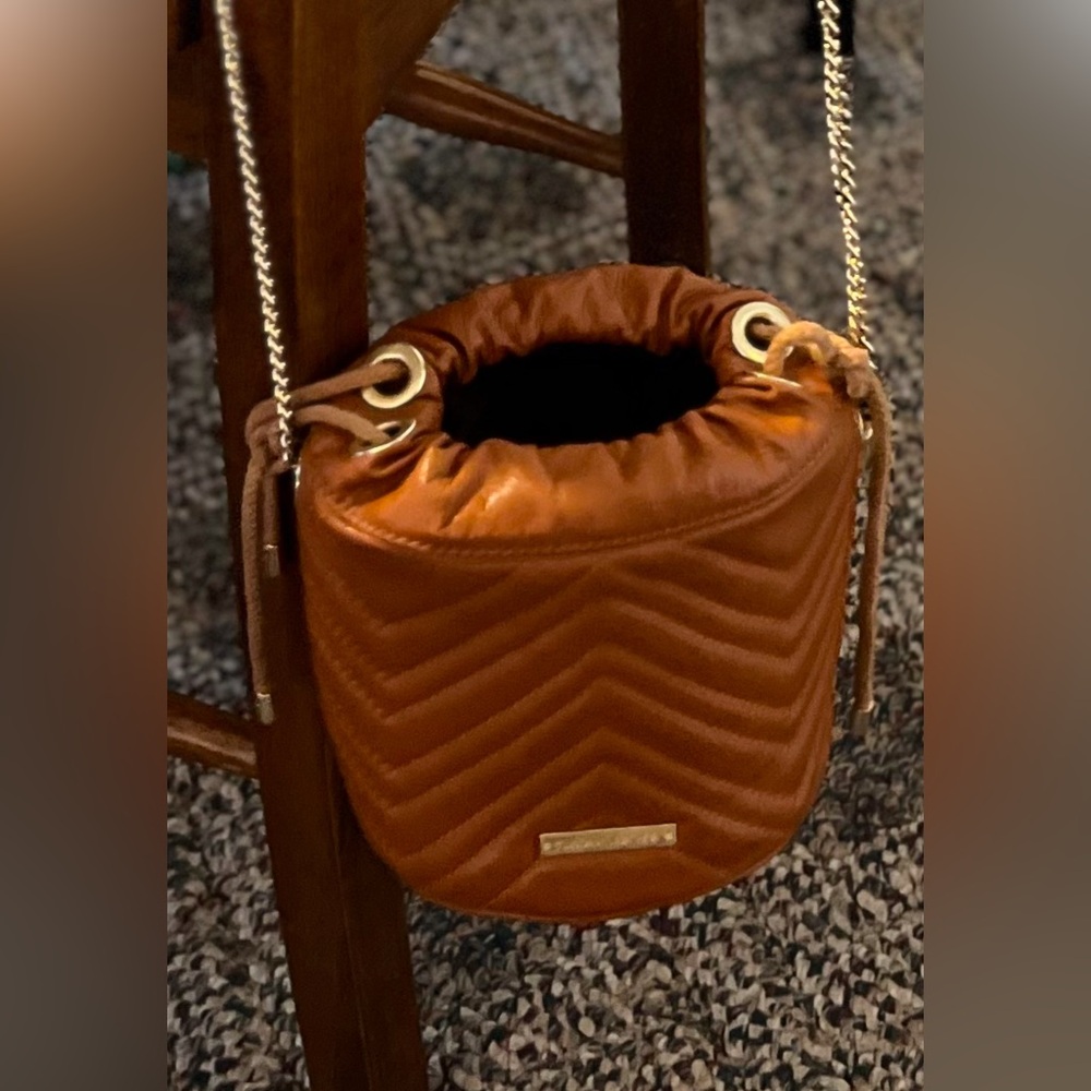 Tuscany Leather brand handmade in Italy, leather handbag with chain